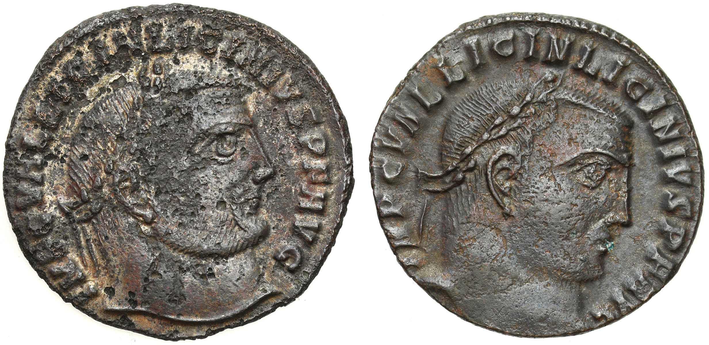 Cesarstwo Rzymskie, Follis, Licyniusz I 308 - 324, Antiochia – Zestaw 2 sztuk